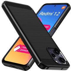 LAYJOY Xiaomi Redmi 12 5G ケース 米軍MIL規格 耐衝撃 ソフトTPU カバー [ 四隅化保護 指紋防止 全面保護 衝撃吸収] レッドミ 12 5G スマホケース（ブラック）