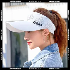 ゴルフウェアサンバイザーレディース♡春夏白UVカットニット♥つば大きめ日焼け止め 大きいサイズ おしゃれ 帽子 スポーツ アウトドア テニス