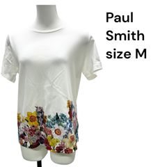 ポールスミスPaul Smith 花柄 Tシャツ 白 ホワイト レディース sizeM S5T313