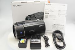 【超極美品】SONY Handycam FDR-AX45A (2022年モデル) ブラック 内蔵メモリー64GB 光学ズーム20倍 空間光学手ブレ補正 FDR-AX45A B 4K ビデオカメラ