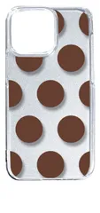 【新品未使用】iPhone14 Pro Max アイフォン14プロマックス クリア ハードケース ドット柄 水玉 (ブラウン) スマホケース カバー cl-ip14promax-dotbig-15