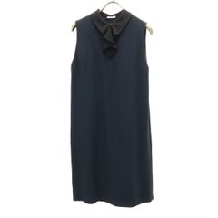 美品 ルネ Rene ノースリーブワンピース リボン付き ストレッチ 近年