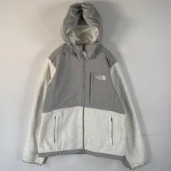 古着 ザ・ノースフェイス THE NORTH FACE フリースジャケット デナリ フーディー ワンポイントロゴ ポーラテック M  ホワイト レディース