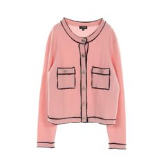 샤넬 CHANEL 가디건 No5 P70793K10084 핑크 캐시미어 가디건 여성 Used B