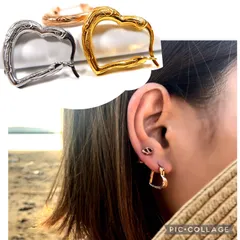 【ラスト販売】片耳 SALE 新品 ハートピアス ステンレス ハワイアンジュエリー 金属アレルギー対応