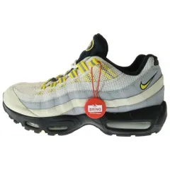 NIKE (ナイキ) Air Max 95 Essential エアマックス95 エッセンシャル ローカットスニーカー ホワイト/イエロー US8.5/26.5cm DQ3982-100