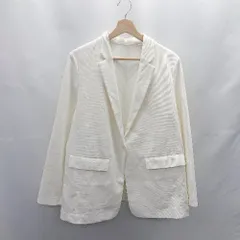 ◇ Θ UNIQLO フロントポケット2つ 長袖 ジャケット サイズ XL ホワイト系 レディース E  【1412090067105】