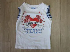 シモネッタ ジーンズ simonetta 子供服 マメール タンクトップ 白 春 夏 6歳 約 120cm ★2 キッズ 【中古】 ユーズド 女の子 ガールズ ブランド USED アウトレット 古着 子ども服 こども服