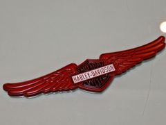 HARLEY-DAVIDSON ハーレーダビットソン MOTOE CYCLES メタル製 デカール エンブレム RED！新品未開封品！