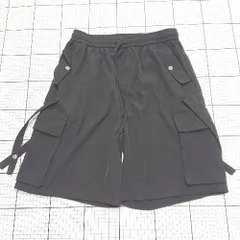 ◇ ⊂ neos ネオス カジュアル系 デザインハーフパンツ サイズM ブラック系 メンズ E  【1508200021287】