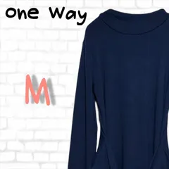 【匿名配送】one way　ワンウェイ　Ｍ　ワンピース　長袖　ひざ丈　レディース　春　秋　冬　古着