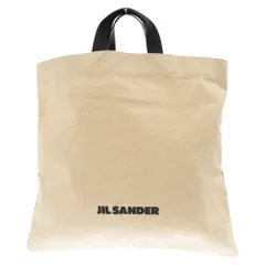 JIL SANDER (ジルサンダー) FLAT SHOPPER SQUARE ロゴ キャンバス トートバッグ ハンドバッグのサムネイル