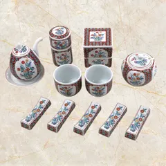 多色模様の陶磁器皿 直径約25cm　有田焼 柿右衛門 写 多色模様の陶磁器皿 直径約25cm 有田焼 柿右衛門 写