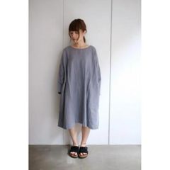not PERFECT LINEN | Oversized loose fitting linen dress (dark grey) | 원피스 린넨 대마 리투아니아 오버사이즈