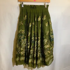 【美品】ユキトリイ-YUKI TORII-シアーベロアジャガードスカート 美品】ユキトリイ-YUKI TORII-シアーベロアジャガードスカート