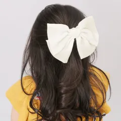 ☆ アイボリー ☆ RORA ローラ ケイト ヘアクリップ RORA ヘアクリップ ローラ ケイト バレッタ ヘアアクセサリー 髪飾り キッズ 子供 子ども こども リボン 透け感 大きめ しっかり かわいい おしゃれ 女の子 女子 入園式 卒園式