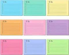 fogman ふせん 付箋 おしゃれ かわいい 罫線 メモ カラフル 9色 450枚セット 縦7cm x 横10cm(縦7cm x 横10cm)