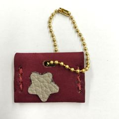 本革 キーケース キーカバー	濃赤	ストラップ ハンドメイド/工房エールヨコハマ