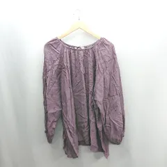 ◇ Θ Kastane カスタネ パフスリーブ 長袖 チュニック サイズF パープル系 レディース E  【1502200012078】