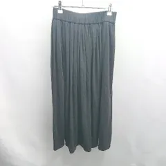 ◇ Θ NOLLEY'S ノーリーズ ウエストゴム 膝下丈 フレア スカート サイズ36 ブラック系 レディース E  【1505290007702】