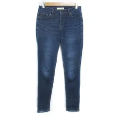 シューラルー SHOO・LA・RUE デニムパンツ ジーンズ スキニーパンツ ロング丈 ストレッチ素材 S インディゴブルー 紺 ネイビー /FF18