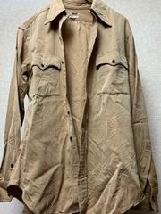 60年代U.S.A.製STORE系フロント両サイドステッチ希少ウール100シャツ
