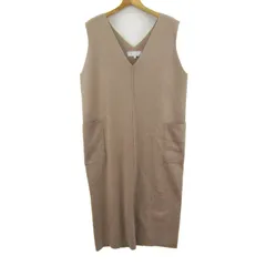 ロペピクニック ニットワンピース トップス ノースリーブ ジャンパースカート レディース 38サイズ ベージュ ROPE PICNIC 【中古】