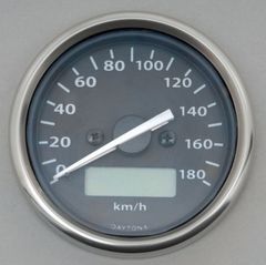 【新品】デイトナ　電気式スピードメーター　ホワイトLED照明　液晶パネル 63808　DAYTONA　電スピ　汎用　12V