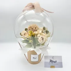 ベージュ♡系　フラワーバルーン　バルーンフラワー　ギフト