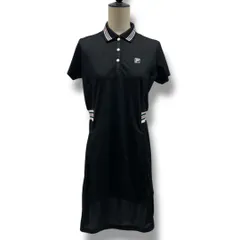 新品 未使用 タグ付き FILA GOLF フィラゴルフ ワンピース ゴルフウェア ポロワンピース プリーツ 半袖 UVカット 吸汗速乾 751-411 黒 ブラック Mサイズ レディース 夏 ゴーゴー古着マルイ北千住店 62 No.463