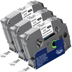 【迅速発送】Lopisfa ピータッチ テープ 12mm 白 ピータッチキューブ テープカートリッジ 互換品 tzeテープ tze-231 ブラザー P-touch Pタッチ ラミネート カートリッジ