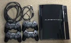 ジャンク品 動作未確認(通電確認済み) SONY PlayStation3 CECHA00 60GB 初期型 本体+ワイヤレスコントローラー4個(SIXAXIS) PS3 プレステ3