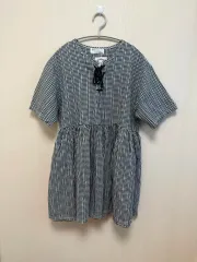 Free ベビードール 黒 チェック ワンピース