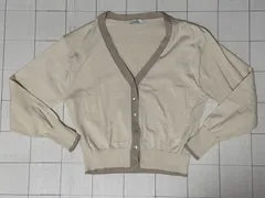 ハ2506-12-4718 アース　earth  カーディガン　アイボリー　FREE