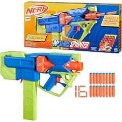 ハズブロ ナーフ Nシリーズ スプリンター 電動ブラスター Nシリーズ専用N1ダーツ16本付属 子ども向けインドア&アウトドアゲーム 8才以上 F8625 おもちゃ