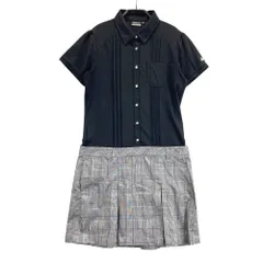 サイズ：L KAPPA GOLF カッパゴルフ  半袖ワンピース 切替 チェック柄 ブラック系 [240101470780] ゴルフウェア レディース ストスト