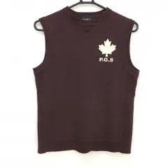 パーリーゲイツ ベスト ボルドー スウェット地 サイドニット レディース 1(M) ゴルフウェア PEARLY GATES