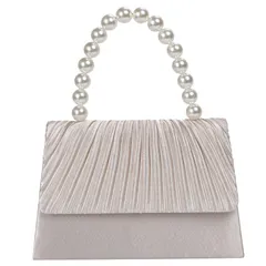 [ハルジオ] パーティーバッグ 結婚式 バッグ ショルダーバッグ ハンドバッグ パール チェーン お呼ばれ 小さめ フォーマル ドレス 和装 袴 浴衣 シルバー ゴールド ブラック 披露宴 成人式 卒業式 パーティー バック 人気 (シ [シャンパンゴールド]