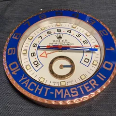 ロレックス壁掛け時計　ブルー　パールピンク