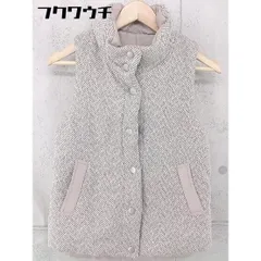 ■ JEANASIS ジーナシス リバーシブル 中綿 ベスト サイズF グレー ホワイト レディース 【中古】 【1103230002680】のサムネイル