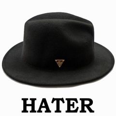 HATER SNAPBACK ヘイター スナップバック フェルト 中折れ帽 中折ハット ウール帽 おしゃれ ブラック 黒 ブランドメタルプレート ブリティッシュ ロックファッション ストリート モッズ パンク ロック ファッション モード ロック系 ロカビリー