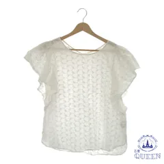 ☆美品☆ GU ジーユー トップス シャツ ブラウス 袖なし レース レディース ホワイト 901-1071 送料無料