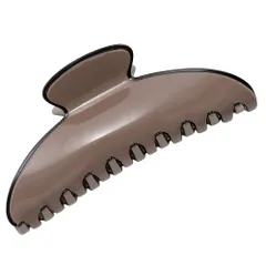 【モカ×ワンサイズ】[Cream dot. クリームドット公式] ヘアアクセサリー レディース バンスクリップ ヘアクリップ バイカラー パイピング 大きめ ボリューム 挟むだけ 簡単 しっかり留まる まとめ髪 大人