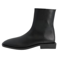 BALENCIAGA (バレンシアガ) BB LOGO SIDEZIP BOOTS 616349 BBロゴ スクエアトゥブーツ サイドジップレザーブーツ ブラック