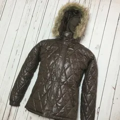 ★グローバルワーク★キルティング/中綿入りフーデットブルゾン【メンズM】ダークブラウン◆H44