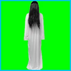 【特価商品】仮装 お化け屋敷 ジョーク衣装 おばけ ハロウィン 幽霊 大人 貞子コスプレ衣装 男女兼用 [DECEED] ローブ+ウィッグ2点セット