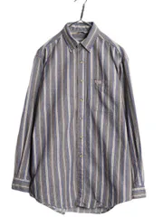 【お得なクーポン配布中!】 80s カーハート ストライプ ボタンダウン 長袖 シャツ メンズ XL 程 80年代 ヴィンテージ コットン ヘビーウェイト ワーク マルチカラー BD