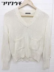 ◇ URBAN RESEARCH ROSSO ロッソ Vネック レーヨン 長袖 ニット セーター サイズFree アイボリー レディース  【1103290012780】