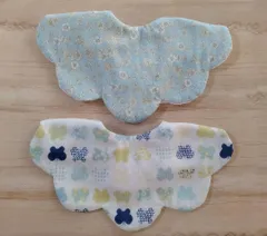 ハンドメイド*お花のスタイ2枚セット*花柄*ちょうちょ*一組限り