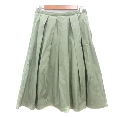 アーバンリサーチ ドアーズ URBAN RESEARCH DOORS フレアスカート ミモレ ロング One M 緑 カーキ /MN